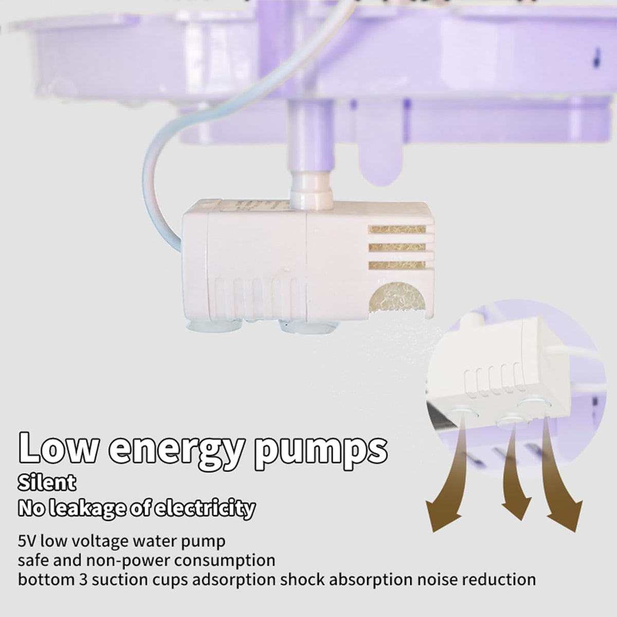 Water Circulation Bird Bath, Hanging Cage Shower Box – Essentials for Birds - Purple - image 4