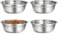 URPOWER 4 Pack 8" Stainless Steel Dog Bowls - 4 Pack