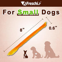 Afreschi Natural Turkey Tendon Strip 3 oz, All Natural Human Grade Puppy Chew, USA-Sourced Turkey Tendon, Hypoallergenic, Easy to Digest, Rawhide Alternative