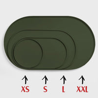 DogBuddy Dog Food Mat, Waterproof Dog Bowl Mat - 32"L x 19"W / Khaki Green - image 3