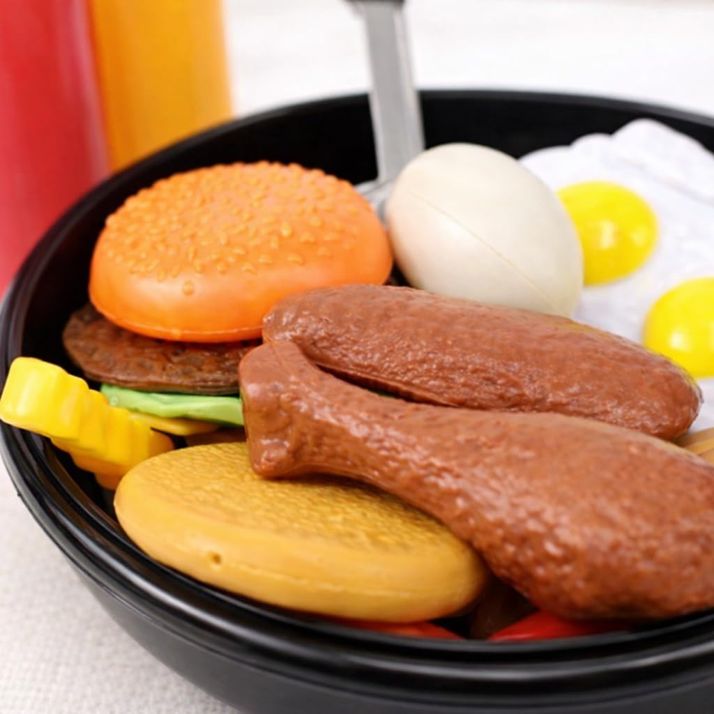 25 PCS Play Food Kids Toy Set with Frying Pan Skillet and Spatula - image 2