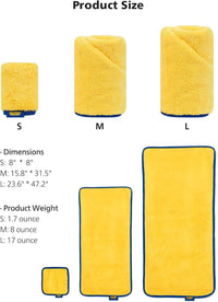 Ultra Absorbent Pet Towel, Quick-Drying - Yellow / Medium (Pack of 2) - image 3