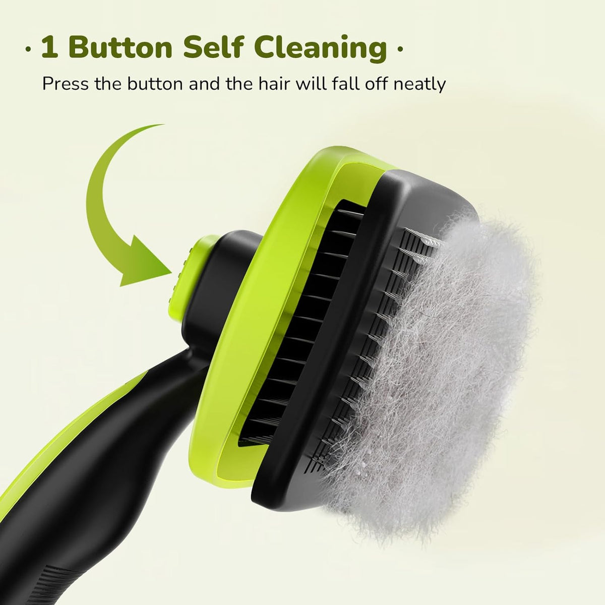 Pecute Skin Friendly Self-Cleaning Slicker Brush for Dog & Cat - Large / Green - image 2