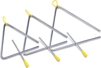 6 Inch Musical Steel Triangle Percussion Instrument With Striker – Fun for Kids & Family - 6/7/8 Inch