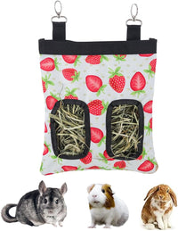 DZWLKJ 2 Pack Hay Feeders, Guinea Pig Rabbit Hay Feeder - Strawberry / M -11"x 9"x 1"