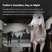 NomadEye Wireless Horse Trailer Camera – 4K Live Video & 2-Way Audio – WiFi Connect – Magnetic Mount – 15Hrs Recording – Night Vision – iOS & Android App (2 Pack)