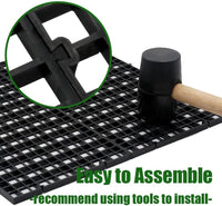 LINLAN 4 Pieces 11.8x11.8in Aquarium Grid Plastic - S 12pcs - image 3