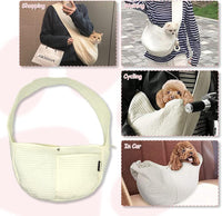 NATUYA Small Dog Cat Carrier Sling - white / Canvas - image 4