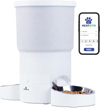 Automatic Cat Feeder for 2 Cats – Dual Food Dispenser with App Control, 5L Capacity (20 Cups), Smart Cat Food Dispenser for Multi Cats, Dual Pet Feeder with Stainless Steel Bowls and WiFi