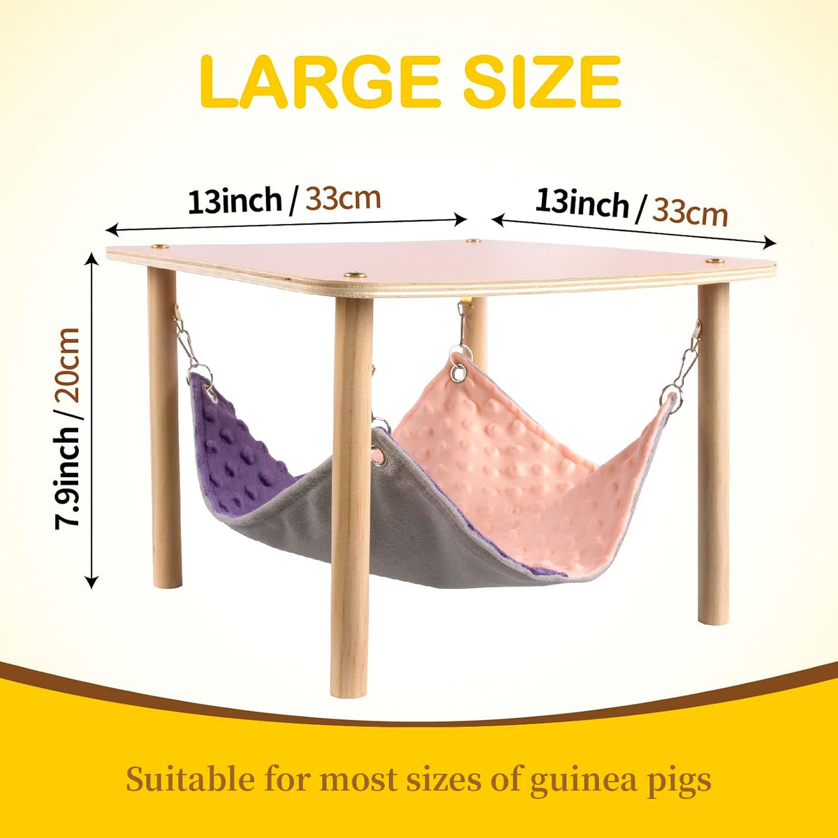 Enlarged Guinea Pig Hammock with Platform and Stairs - Hammock with stand - image 4