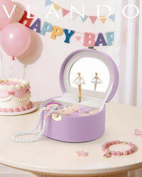 VLANDO Musical Jewelry Box for Girls - B.Purple - image 2
