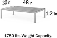 30 in X 48 in. Aquarium Stand | Industrial Style Aluminum Fish Tank Base with Open Frame Design