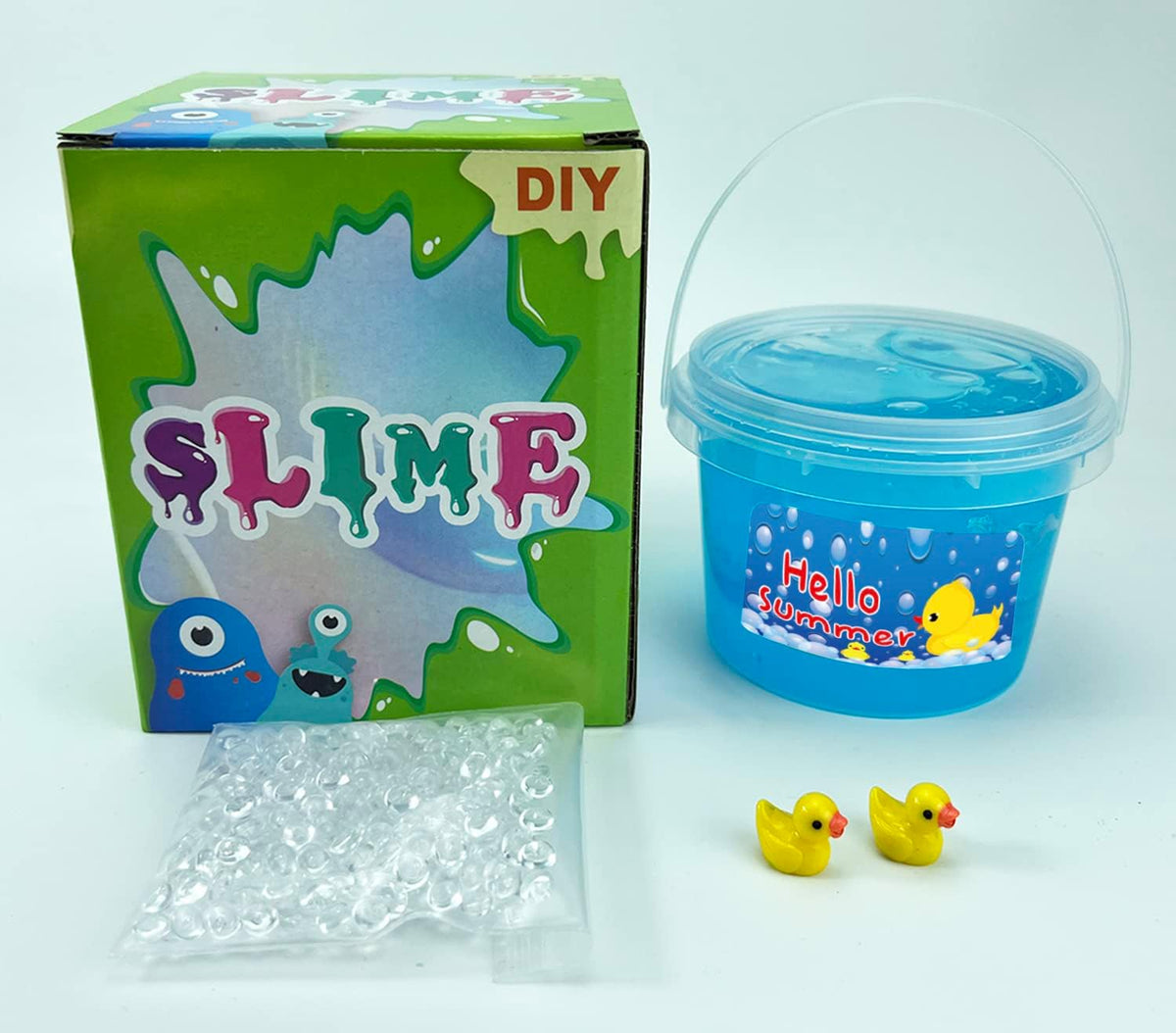 Charming Blue Crunchy Fishbowl Bead Slime - Blue - image 2