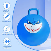Bounce Balls with Handles for Kids - 3P 18inch Hopper Balls - image 3