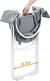 Little Dipper Dog Bath Tub and Wash Station for Bathing Shower and Grooming, Elevated Foldable and Portable, Indoor and Outdoor, for Small and Medium Size Dogs, Cats and Other Pet (Gray)