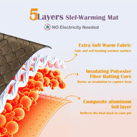 Self Warming Cat Bed Self Heating Cat Mat Thermal Pet Bed Mat - Coffee / 20.0"L x 16.0"W x 0.5"Th - image 2