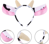 WILLBOND 3-pack plush cow ears headbands with horns for costumes - view 9