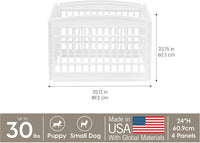 IRIS USA 4-Panel Dog Playpen, Pet Enclosure - White / 4 Panel – 24" H - image 3