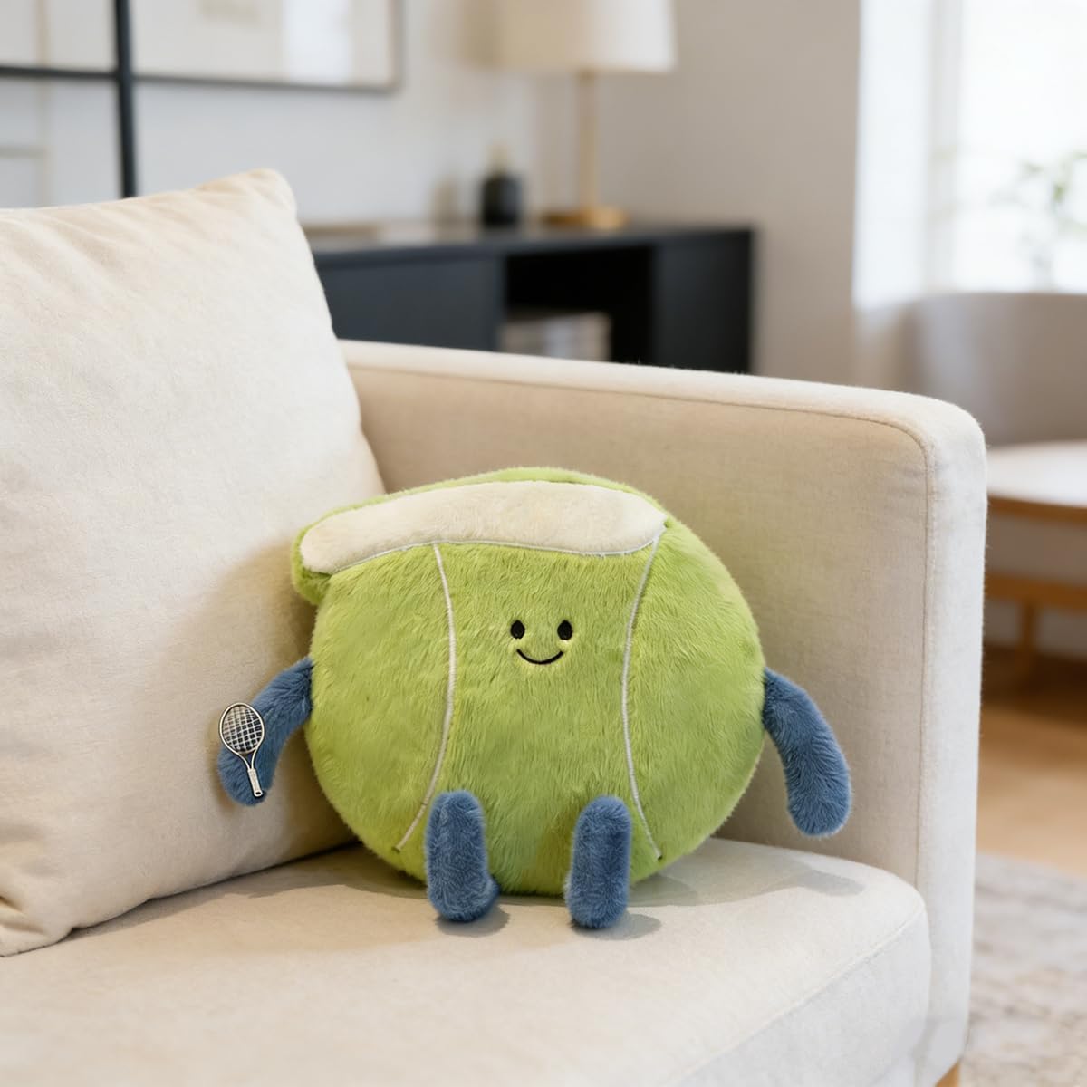 Cute Volleyball Plush Volleyball Gift Stuff Soft Sports Throw Pillow – Fun for Kids & Family - Tennis Ball Pillow - image 2