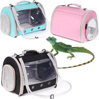 Bearded Dragon Travel Carrier Backpack, Lizard Backpack Carrier - Pink / TPU Carrier+MAT - image 4