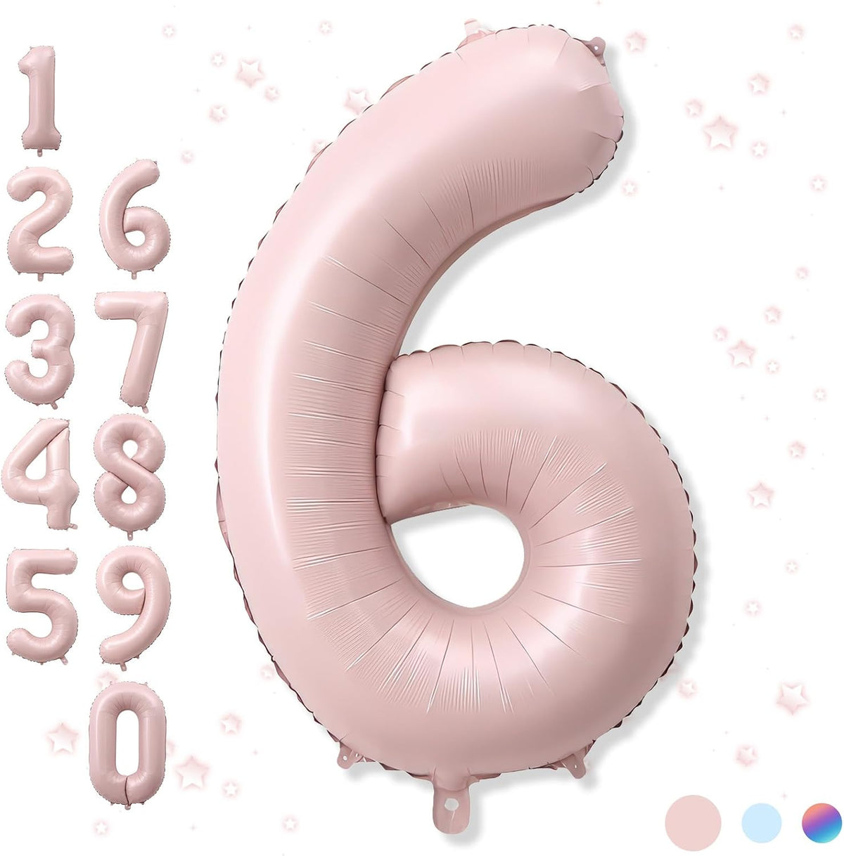 40'' Purple K-pop Number 5 Balloon for Girl 5th Birthday Party - Baby Pink / Number 6 - XXL