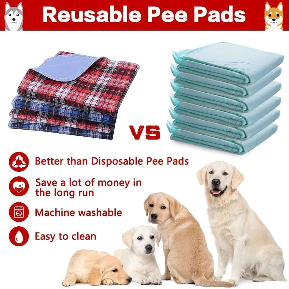 Dog Grass Pad with Washable Pee Pads for Puppy Potty Tray - Red & Blue / 31" x 36" (2 Pack) - image 3