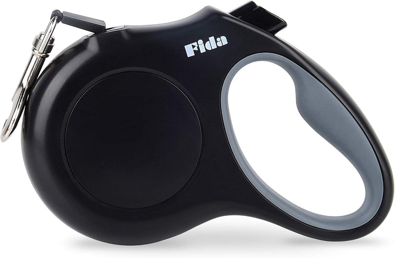 Fida Retractable Dog Leash, 360° Tangle Free - Black / Small