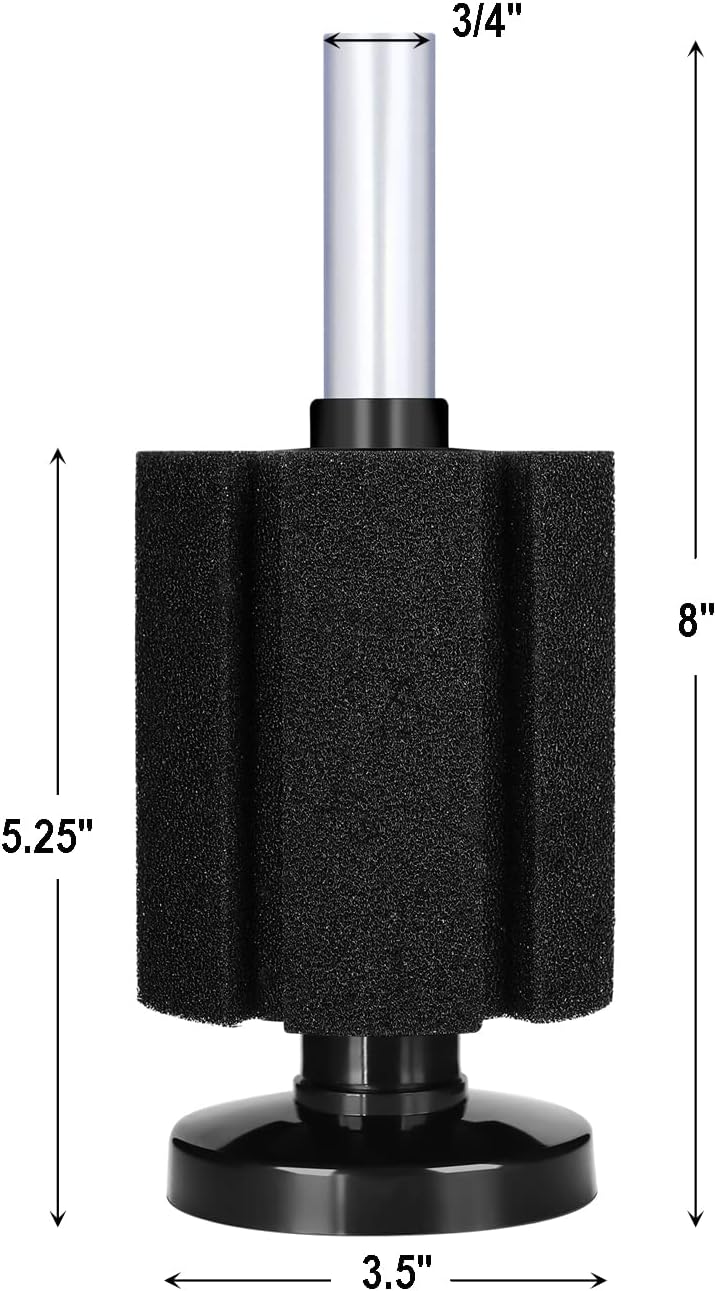 AQUANEAT Aquarium Air Powered Sponge Filter - Cylinder / M Large up to 50Gal - image 3