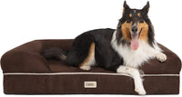 Friends Forever Large Dog Bed Couch - Memory Foam Dog Bed / Chester Brown / 44.0"L x 34.0"W x 10.0"Th - image 4