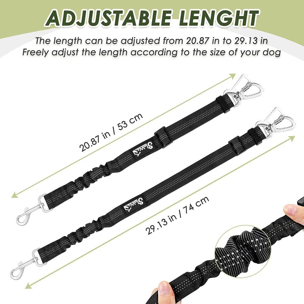 SlowTon Dog Seat Belt and Harness for Car, B M - Green / Medium - image 4