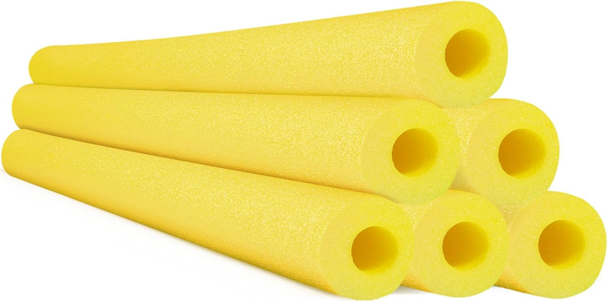 Hanaive white foam pool noodles, 6 pack, 52 inches long with hollow centers - view 10