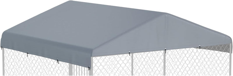 Outdoor Dog Kennel Cover 10' x 10' Replaceable Top Cover - Gray / 10' x 10'