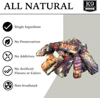 K9 Connoisseur Single Ingredient Dog Bones Made in USA for Small Breed Dogs All Natural Meaty Beef Chew Treat Bone Best for Puppies Up to 15 Pounds (8 Pk of 5 Ribblets)