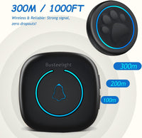 Soft Ring Blk Dog Bells to Go Outside-Dog Door Bell – Essentials for Dogs - 2 Bells & 1 Receiver - image 2