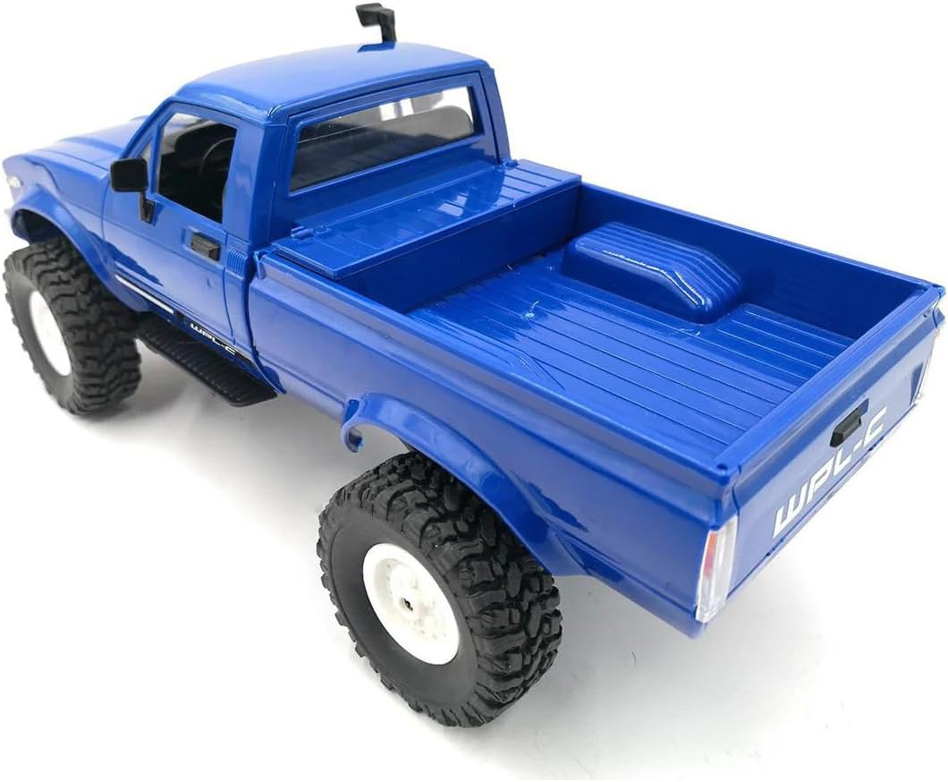 WPL C24 1/16 scale blue RC rock crawler 4x4 off-road pickup truck with LED lights - view 3