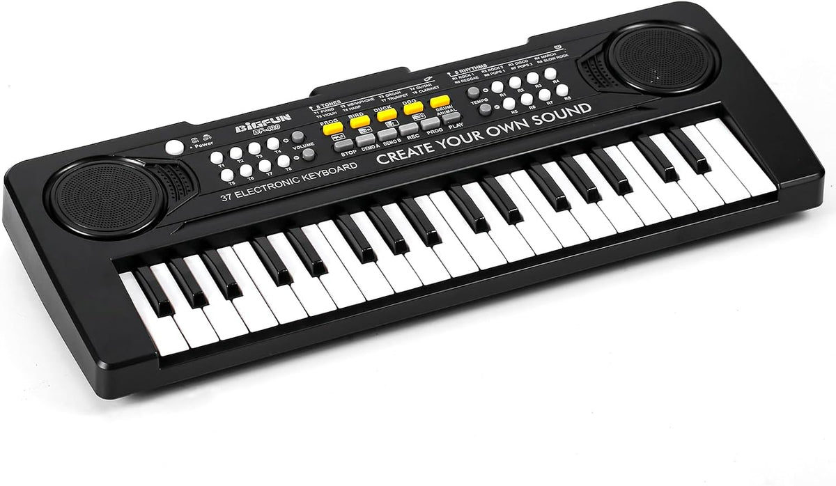 Raimy 37 Keys Electronic Keyboard Piano for Kids 3 4 5 6 7 8 9 Year - Black