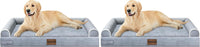 Orthopedic Dog Bed for Large Dogs - Light Grey / 36.0"L x 27.0"W x 6.5"Th (Pack of 2)