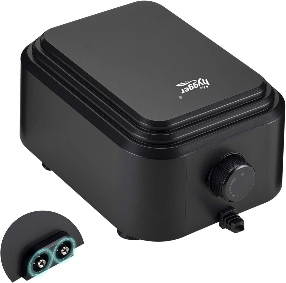 hygger Quiet <30dB Aquarium Air Pump - 10W, Up to 600Gallon