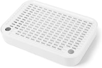 Cat Litter Box Ramp Mat with Filter Function, Cat Step Pedal Stool for Self-Cleaning Litter Box, Easy to Clean, Ideal for Kitten & Elderly Cats (White)
