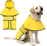 Dog Raincoat Hooded Slicker Poncho with Leash Hole - X-Large (Pack of 1) / Yellow