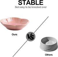 Mecaikru Ceramic Cat Food Bowls - pink / 4.72in / classic - image 2