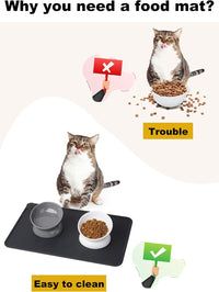 Elevated Cat Food Bowl, 5 Oz Ceramic Raised and Tilted Water Bowl, Anti Vomiting and Protect Pets' - White & Grey / 5 OZ - 1 Pack - image 4