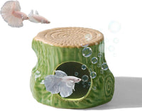 Pink Aquarium Decor Ceramic Cute Strawberry Betta Fish Tank Cave – Essentials for Fish - Tree-green / Tree