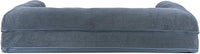Furhaven Cooling Gel Dog Bed for Large Dogs w/ Removable Bolsters & Washable Cover, For Dogs Up to 95 lbs - Sherpa & Chenille Sofa - Orion Blue, Jumbo/XL