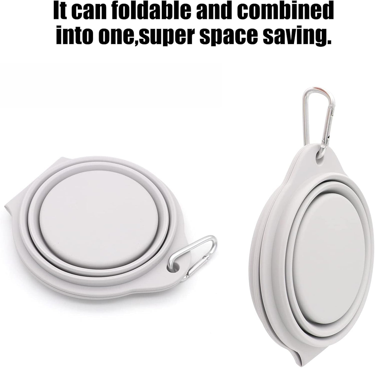 SLSON Collapsible Dog Bowls - Cold Grey - image 3