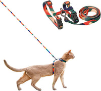 pidan Cat Harness and Leash Set - Tropical Multicolor / M