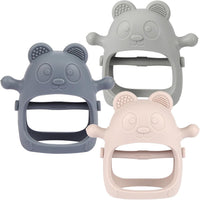 Eascrozn 3 Pack Baby Teething Toys for 3+ Months - Gray