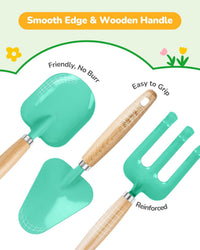Grenebo 8-Piece Kids Gardening Set with Garden Tools for Kids - D-lake Green - image 3
