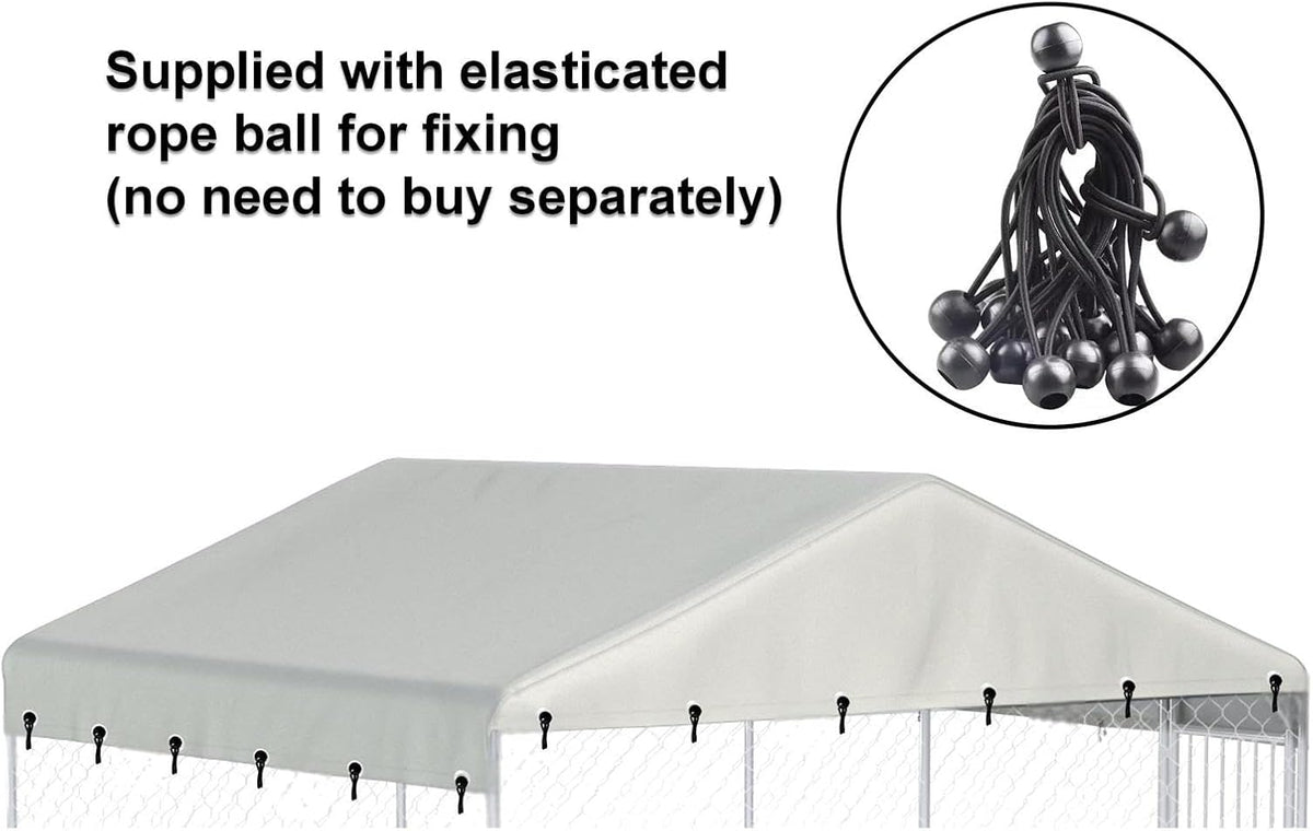 Outdoor Dog Kennel Cover 10'W x 10'L Replacement Covers - Beige / 10'W x 10'L x 1.8'H - image 3