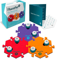 Talking Buttons for Dogs & Cats - 6 Buttons + 3 Hextiles (Fire)